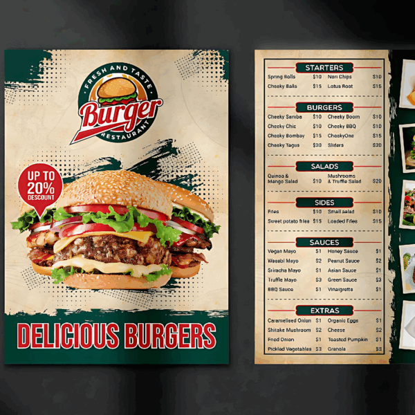 Restaurant, Digital & Foldable Menu Design Restaurant, Digital & Foldable Menu Design